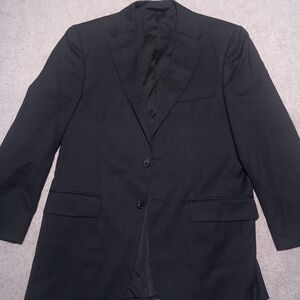 Jos A Bank Blazer Mens 39R Black Tailored Fit Travelers Collection Sport Coat